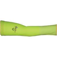 Max Cut Resistant Sleeves - Small, TenActiv, 12", ASTM ANSI Level A9, High Visibility Lime Brunswick Fyr & Safety