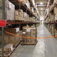 Ensemble de barri&egrave;re &agrave; chaîne magn&eacute;tique pour l'entrep&ocirc;t, Orange Brunswick Fyr & Safety