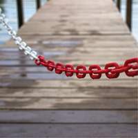 Chaîne de barri&egrave;re en plastique &agrave; deux couleurs, Vert/Blanc Brunswick Fyr & Safety