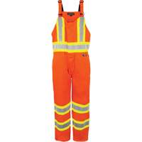 Salopette non doubl&eacute;e haute visibilit&eacute;, T-petit, Orange haute visibilit&eacute; Brunswick Fyr & Safety