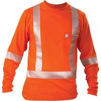 Long-Sleeved T-Shirt, Small, Orange Brunswick Fyr & Safety