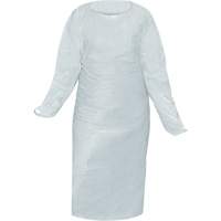 CoverMe Gown with Thumbholes, One Size, White, Polyethylene Brunswick Fyr & Safety