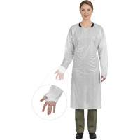 CoverMe Gown with Thumbholes, One Size, White, Polyethylene Brunswick Fyr & Safety