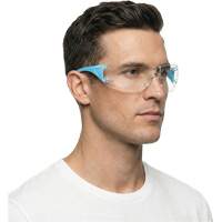 Adapt Lite Blue/White Safety Glasses, Clear Lens, Anti-Fog/Anti-Scratch, ANSI Z87+/Meets/Exceeds CSA Z94.3 Brunswick Fyr & Safety