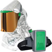Z-Link Radiant Heat Respirator with Belt Mount & Blower, Facepiece Respirator/Headcover & Faceshield, Lithium-Ion Battery Brunswick Fyr & Safety