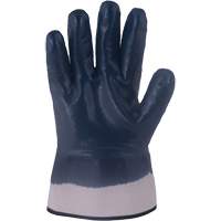 Horizon&reg; Navy Gloves with Pasted Cuffs, Medium, Nitrile Coating, Jersey/Cotton Shell Brunswick Fyr & Safety