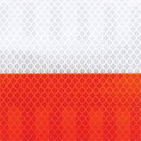 High Intensity Grade Flexible Work Zone Sheeting 382VHIP, 5" W x 150' L, Orange and White Brunswick Fyr & Safety