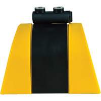 HAZLOK Safety Barrier System, Plastic, Magnetic Mount, 30', Black and Yellow Tape Brunswick Fyr & Safety