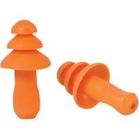 Bouchons d'oreilles r&eacute;utilisable &agrave; triple bride en TPR orange SEALTEC TipGrip, Sans cordon, Vrac - Boîte, 26 dB dB NRR, Taille unique Brunswick Fyr & Safety