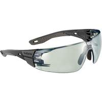 Lunettes de s&eacute;curit&eacute; RUSH+ 2.0 avec monture noire et grise, M/G, Lentille Gris/IR 1.7, Antibu&eacute;e/Anti-&eacute;gratignures, ANSI Z87+ Brunswick Fyr & Safety