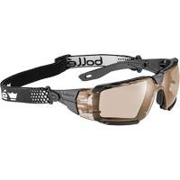 Lunettes de s&eacute;curit&eacute; RUSH+ 2.0 XP avec monture noire et grise, M/G, Lentille Cuivre, Antibu&eacute;e/Anti-&eacute;gratignures, ANSI Z87+ Brunswick Fyr & Safety