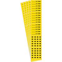 "Blank Lb. Steam" Pipe Marker, Self-Adhesive, 2-1/4" H x 2-3/4" W, Black on Yellow Brunswick Fyr & Safety