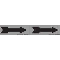Arrow Pipe Markers, Self-Adhesive, 2-1/4" H x 7" W, Black on Grey SI725 | Brunswick Fyr & Safety