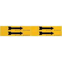 Arrow Pipe Marker, Self-Adhesive, 1-1/8" H x 7" W, Black on Yellow SI730 | Brunswick Fyr & Safety
