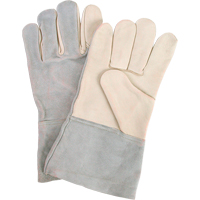 Standard-Duty Work Gloves, Large, Grain Cowhide Palm Brunswick Fyr & Safety