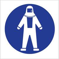 Right to Know Pictogram Labels - Full Protection Suit, Vinyl, Sheet, 1-1/4" L x 1-1/2" W Brunswick Fyr & Safety