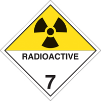 Plaque-étiquette TMD matières radioactives, Plastique SJ384 | Brunswick Fyr & Safety