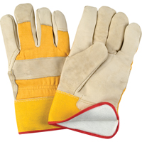 Abrasion-Resistant Winter-Lined Fitters Gloves, Large, Grain Cowhide Palm, Foam Fleece Inner Lining SM611 | Brunswick Fyr & Safety