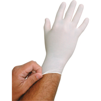 BioTek<sup>®</sup> Disposable Gloves, Large, Latex, 6-mil, Powder-Free, White SAI813 | Brunswick Fyr & Safety