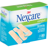 Nexcare Comfort Strips, Rectangular/Square, 3", Fabric, Sterile Brunswick Fyr & Safety