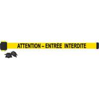 Barri&egrave;re &agrave; fixation murale, Plastique, Fixation magn&eacute;tique, 7', Ruban Noir et jaune Brunswick Fyr & Safety