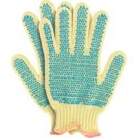 Knit Gloves with Dots, Size Small/7, 7 Gauge, PVC Coated, Kevlar<sup>®</sup> Shell, ANSI/ISEA 105 Level 2 SQ279 | Brunswick Fyr & Safety