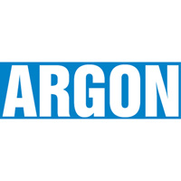 "Argon" Pipe Markers, Self-Adhesive, 2-1/2" H x 12" W, White on Blue SQ430 | Brunswick Fyr & Safety