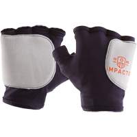 Palm/Side Fingerless Protection Gloves - Right, X-Small, Suede Palm, Slip-On Cuff Brunswick Fyr & Safety
