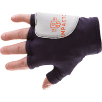 Palm/Side Fingerless Protection Gloves - Right, X-Small, Suede Palm, Slip-On Cuff Brunswick Fyr & Safety