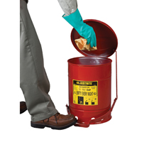 Contenants pour déchets huileux, Homologué FM/Listé UL, 14 gal. US, Rouge SR359 | Brunswick Fyr & Safety