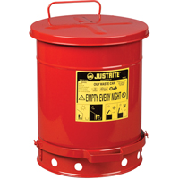 Oily Waste Cans, FM Approved/UL Listed, 10 US gal., Red SR358 | Brunswick Fyr & Safety