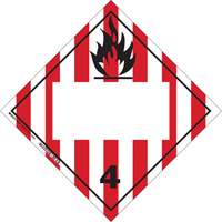 Flammable Solids TDG Placard, Adhesive Vinyl Brunswick Fyr & Safety