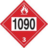 1090 Acetone Flammable Liquid TDG Placard, Plastic Brunswick Fyr & Safety