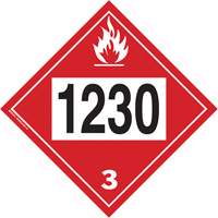 1230 Methanol TDG Placard, Plastic Brunswick Fyr & Safety