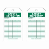 &eacute;tiquettes d'inspection de s&eacute;curit&eacute;, Polyester, 4" la x 7" h, Anglais Brunswick Fyr & Safety