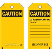 Self-Laminating Safety Tags, Polyester, 4" W x 7" H, English SX810 | Brunswick Fyr & Safety