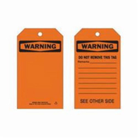 Self-Laminating Safety Tags, Polyester, 4" W x 7" H, English SX811 | Brunswick Fyr & Safety