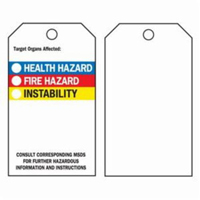 Right-To-Know Tags, Polyester, 3" W x 5-3/4" H, English SX818 | Brunswick Fyr & Safety