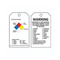 Right-To-Know Tags, Polyester, 3" W x 5-3/4" H, English SX820 | Brunswick Fyr & Safety
