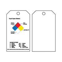 Right-To-Know Tags, Polyester, 3" W x 5-3/4" H, English SX821 | Brunswick Fyr & Safety