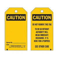 Self-Laminating Accident Prevention Tags, Polyester, 3" W x 5-3/4" H, English SX848 | Brunswick Fyr & Safety