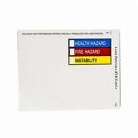 Laser Printable Right-to-Know Labels, Vinyl, Sheet, 10" L x 7" W SY722 | Brunswick Fyr & Safety