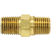 RACCORD HEXAGONAL,1/4"-1/4"NPT,LAITON, Laiton Brunswick Fyr & Safety