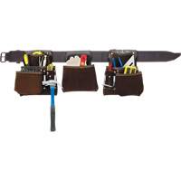 Deluxe Contactor's Tool Belt, Leather, Tan Brunswick Fyr & Safety