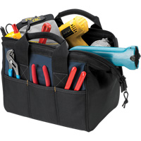 BIGMOUTH&reg; Tool Bag, Polyester, 23 Pockets, Black Brunswick Fyr & Safety