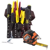 ENS OUTILS ELECTRICIEN A/POCHETTE CEINTURE, Cuir, Blanc Brunswick Fyr & Safety