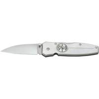 Lightweight Knife with Drop Point Blade, 2-1/4" Blade, Stainless Steel Blade, Aluminum Handle Brunswick Fyr & Safety