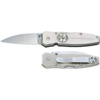 Lockback Knife with Drop Point Blade, 2-1/2" Blade, Stainless Steel Blade, Aluminum Handle Brunswick Fyr & Safety