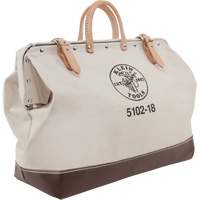 Sac &agrave; outils robuste de 18", Toile, 1 pochettes, Beige Brunswick Fyr & Safety