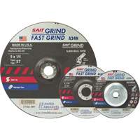 A24N Fast Grinding Wheel, 4-1/2" x 3/16", 7/8" Arbor, Aluminum Oxide, Type 27 Brunswick Fyr & Safety